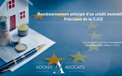 Remboursement anticipé d’un crédit immobilier : précision de la CJCE